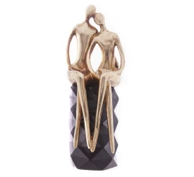 Figura Decorativa Wolff de Resina Casal Sentado 61510