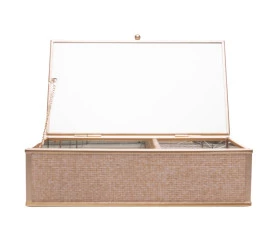 Porta-joias Wolff Toscana 21x12x5,5cm Dourado Metal 