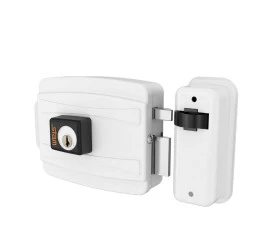 Fechadura Elétrica Stam Cil 40mm Abre P/Dentro Branco