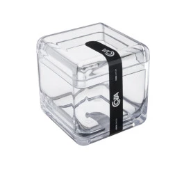 Porta Algodão e Cotonete Cube Coza Cristal 208790009