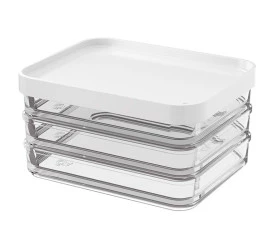 POTE COZA CLEAR TRIO CONTAINER BRANCO 840ML  20770/3007