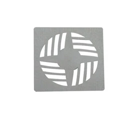 Grelha Astra Quadrada em Abs 9,4x9,4 cm Cromada Gr14