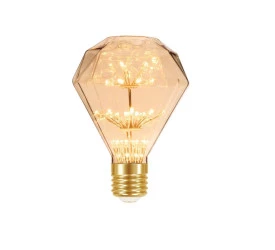 LAMPADA LED FIREWORKS TASCHIBRA 2W AUTOVOLT E27 D95 VINTAGE AMBAR 11080415