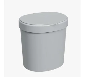 LIXEIRA COM TAMPA PARA PIA BASIC COZA 2,5L CINZA FRIO 10906/0499