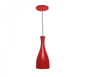 PENDENTE TASCHIBRA 60W 250V BASE E27 FOSCO VERMELHO TD 1003