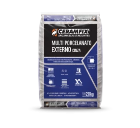 Argamassa Colante Multi Porcelanato Externo Cinza Ceramfix 20kg