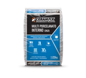 Argamassa Colante Multi Porcelanato Interno Cinza Ceramfix 20kg