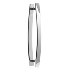 Puxador Alumínio Barra Chata Curvo Brilhante Florence  60 cm
