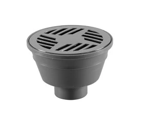 Ralo Sifonado Astra com Grelha Circular Cinza R2