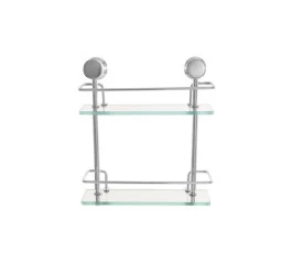 Porta Shampoo Reto Duplo 6mm Transparente Florence