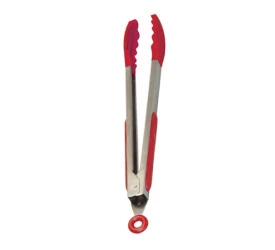 PEGADOR SALADA INOX SILICONE MIMO STYLE 27CM SN11233* VERMELHO