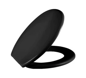 Assento Sanitário Oval Astra Soft Preto Tpjas Pr1