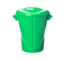 Cesto Multi Uso com Tampa 60 Litros Verde 48x55x62Cm