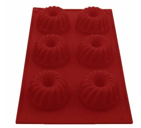FORMA DE SILICONE MIMO STYLE PUDIM PARA 6 CUPCAKE SN13276