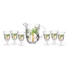 Conjunto Lyor Jarra C/6 Taças De Cristal Palm 1,3l/240ml 