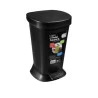 Lixeira Coza C/Pedal Square Coza Preta 5L 