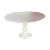 Centro de Mesa L'Hermitage Blanchi Com Pé Branco e Rose