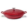 Caçarola Baixa Brinox Com Tampa Saute Vermelha 31,4x6Cm 3,5L
