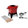 Conjunto P/fondue Brinox Saute Vermelha 10 Peças