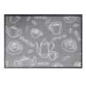Tapete de Cozinha Uzoo Pvc Estampado Café Cinza Kcf01 40x60