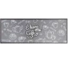 Passadeira de Cozinha Uzoo Pvc Estampado Cafe Cinza 40x110