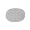 Tapete de Algodão Uzoo Oval Cinza 40X60Cm