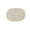 Tapete de Algodão Uzoo Oval Marfim 40X60Cm