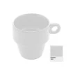 Xícara Lyor P/cafe Cerâmica Empilhável Branca 90Ml 
