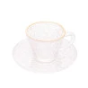 Xícara Lyor P/Café de Cristal Ecológico e Pires Petra 70Ml 