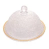 Queijeira Lyor de Cristal C/tampa Petra 19,5X13Cm 