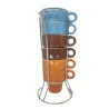 Jogo de Mini Caneca Yangzi Ceramica Mod a 50ml 6 Peças