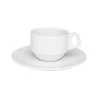 Jogo de Xicaras para Café Empilháveis 75ml Com Pires Branco