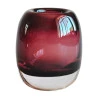 Vaso Murano L´hermitage Cor Vinho e Preto 12,5x16