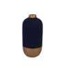 Vaso Btc de Vidro Preto e Dourado Bc0119