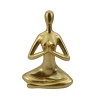 Estatueta Btc Yoga de Resina Dourado Cd0164