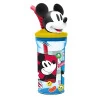 Copo Yanzgi 3d C/ Canudo Mickey 360ml 