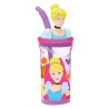 Copo 3d Yangzi C/ Canudo Princesas 360ml 