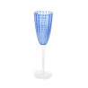 Conjunto 2 Tçs P/ Champanhe Wolff Vidro Orquidea Azul 200ml