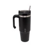 Caneca Térmica Wolff Parede Dp C/ Base e Canudo Preta 890ml