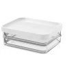Pote Organizador Clear Duo Coza Branco