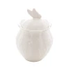 Açucareiro Lyor de Porcelana New Bone Butterfly Flower
