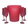 Kit Celebration Cooler + 4 Taças Espumante Vermelho