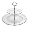Prato Wolff Duplo Cristal P/doces Pearl 32x25cm 