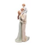 Figura Decorativa Wolff Família de Resina 12cmx11cmx28,5cm