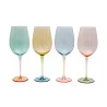 Jogo de 4 Tçs Fracalanza p/ Vinho Burano Vdr. 550ml Colorido 