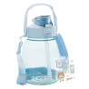 Garrafa Lyor Multiuso C/ Alca Dupla e Canudo Azul 1200 Ml