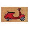 Capacho Uzoo Fibra de Coco Rt 60x33cm Vespa Vermelha