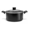 Cacarola Brinox C/tampa Ebony Preto 22x10cm 3,4l