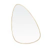 Espelho Orgânico Lyor C/ Borda de Metal Dourado 23x35cm 