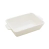 Refratário Lyor Porcelana C/alça Basic Branco 28x16,5x5cm